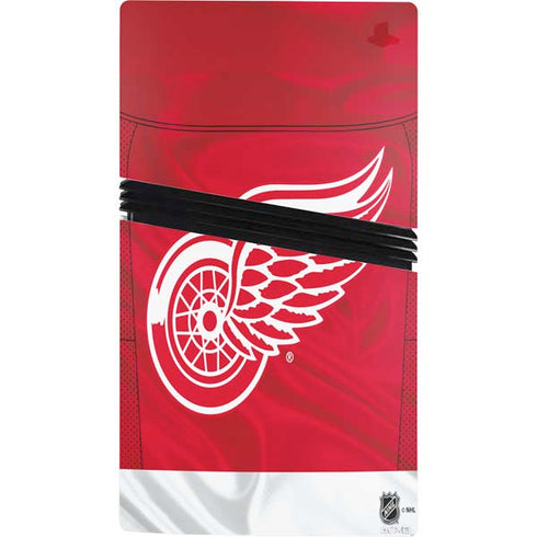 NHL Detroit Red Wings Home Jersey PS5 Pro Console Skin