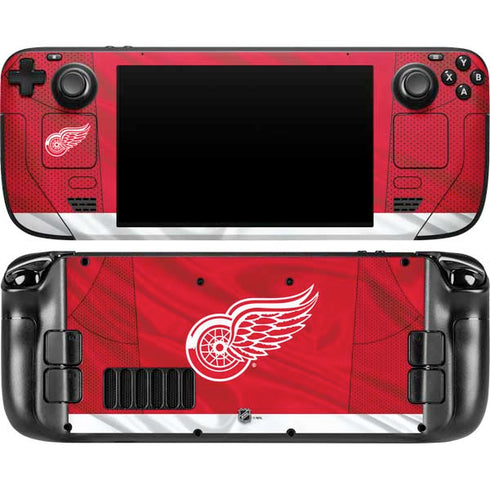 NHL Detroit Red Wings Home Jersey Steam Deck Handheld Gaming Computer OLED Skin