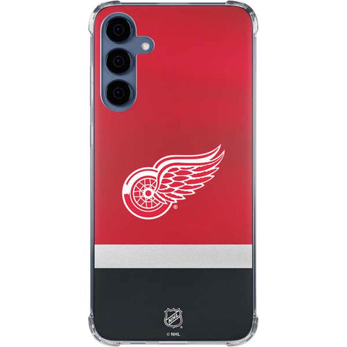 NHL Detroit Red Wings Jersey Galaxy A55 5G Clear Case
