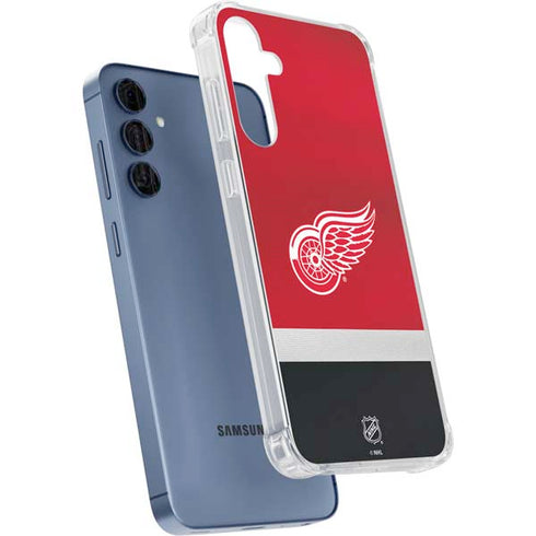 NHL Detroit Red Wings Jersey Galaxy A55 5G Clear Case