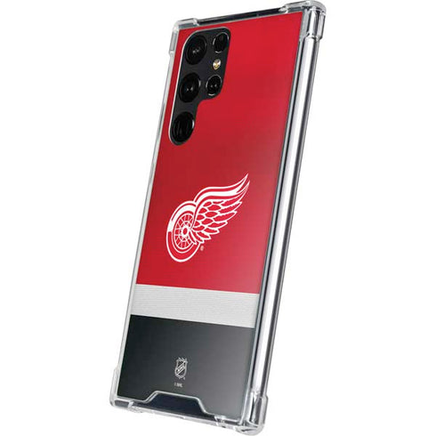 NHL Detroit Red Wings Jersey Galaxy S23 Ultra Clear Case