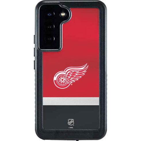 NHL Detroit Red Wings Jersey Galaxy S24 Plus Waterproof Case