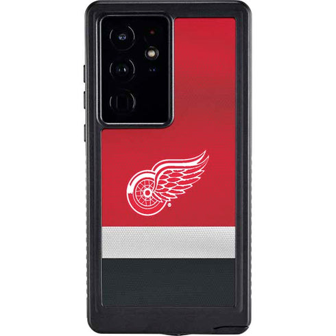 NHL Detroit Red Wings Jersey Galaxy S24 Ultra Waterproof Case
