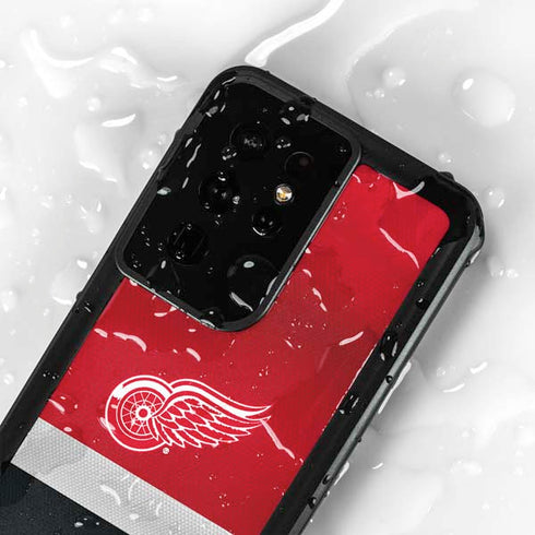 NHL Detroit Red Wings Jersey Galaxy S24 Ultra Waterproof Case