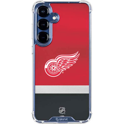 NHL Detroit Red Wings Jersey Galaxy S25 Plus Clear Case