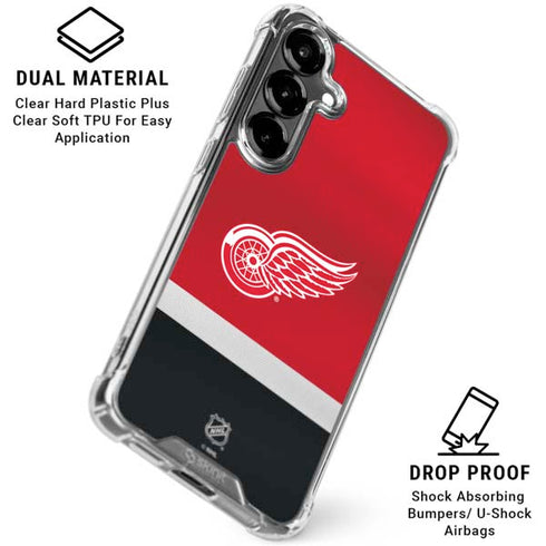 NHL Detroit Red Wings Jersey Galaxy S26 Plus Clear Case