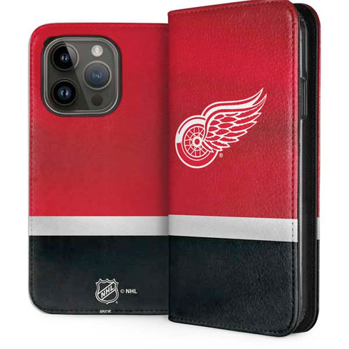 NHL Detroit Red Wings Jersey iPhone 15 Pro Folio Case