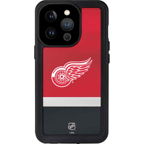 NHL Detroit Red Wings Jersey iPhone 15 Pro Waterproof Case