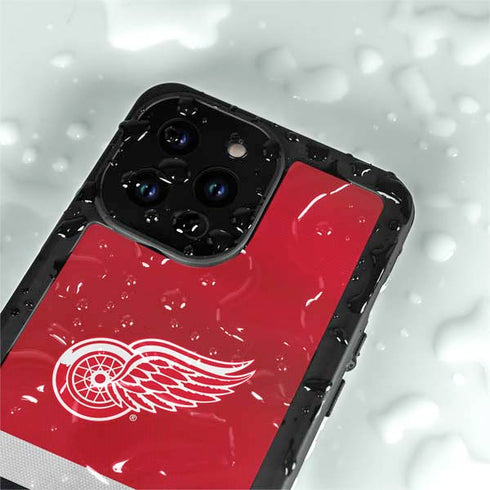 NHL Detroit Red Wings Jersey iPhone 15 Pro Waterproof Case