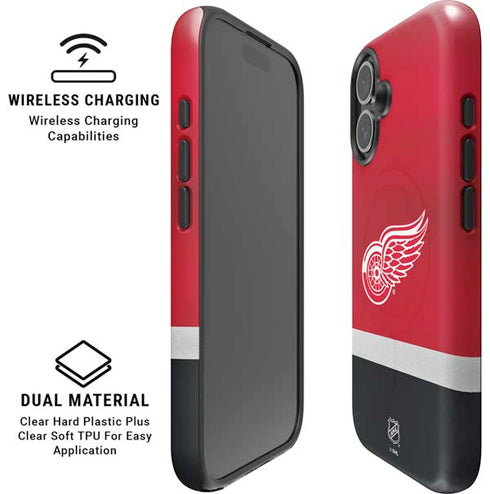 NHL Detroit Red Wings Jersey iPhone 16 Plus Magsafe Impact Case