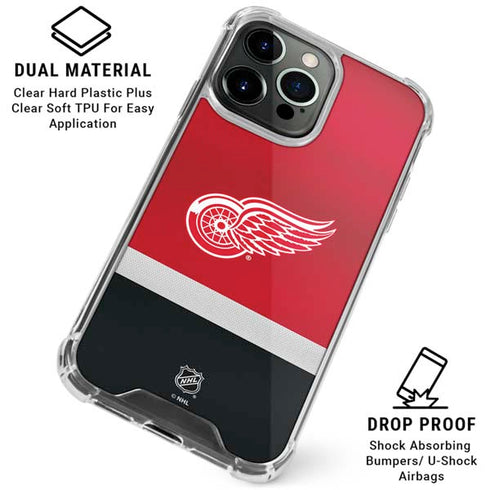 NHL Detroit Red Wings Jersey iPhone 16 Pro Clear Case