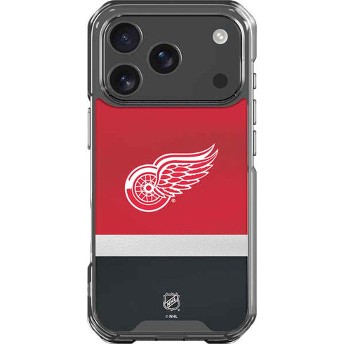 NHL Detroit Red Wings Jersey iPhone 18 Pro Clear Case
