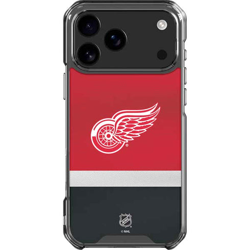 NHL Detroit Red Wings Jersey iPhone 18 Pro Max Clear Case