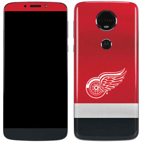 NHL Detroit Red Wings Jersey Moto E5 Plus Skin