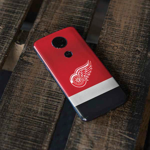 NHL Detroit Red Wings Jersey Moto E5 Plus Skin