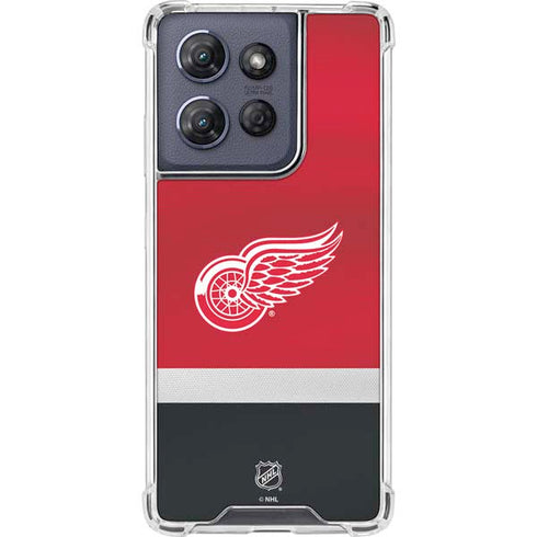 NHL Detroit Red Wings Jersey Moto G 5G (2025) Clear Case