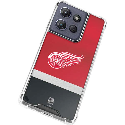 NHL Detroit Red Wings Jersey Moto G 5G (2025) Clear Case