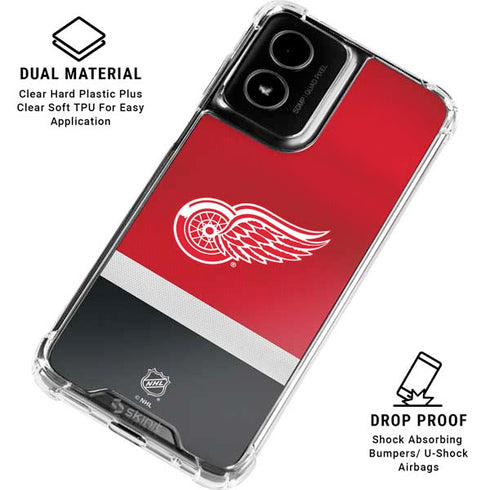 NHL Detroit Red Wings Jersey Moto G Power 5G (2024) Clear Case