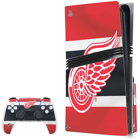 NHL Detroit Red Wings Jersey PS5 Pro Disk Bundle Skin