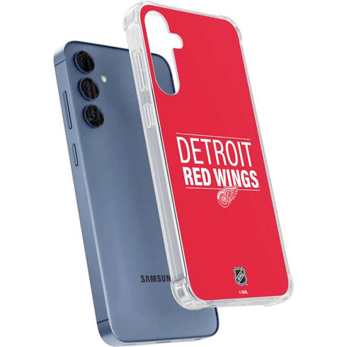 NHL Detroit Red Wings Lineup Galaxy A55 5G Clear Case
