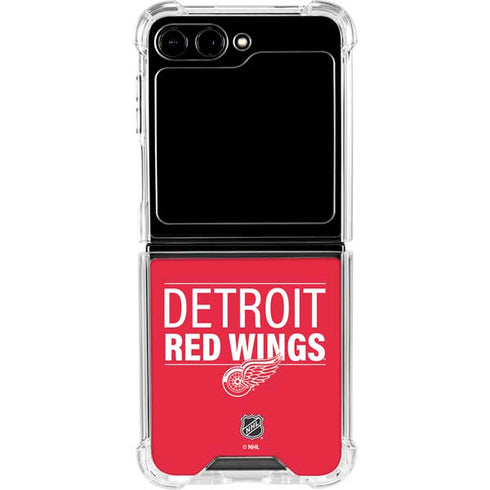 NHL Detroit Red Wings Lineup Galaxy Z Flip6 Clear Case