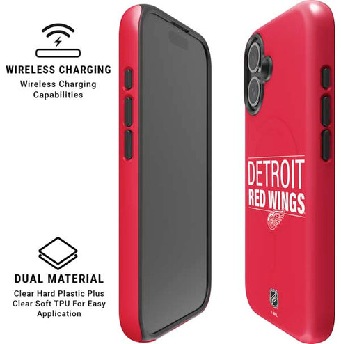 NHL Detroit Red Wings Lineup iPhone 16 Plus Magsafe Impact Case