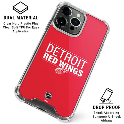 NHL Detroit Red Wings Lineup iPhone 16 Pro Max Clear Case