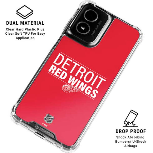 NHL Detroit Red Wings Lineup Moto G Power 5G (2024) Clear Case