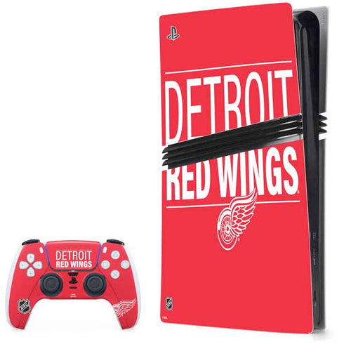 NHL Detroit Red Wings Lineup PS5 Pro Bundle Skin