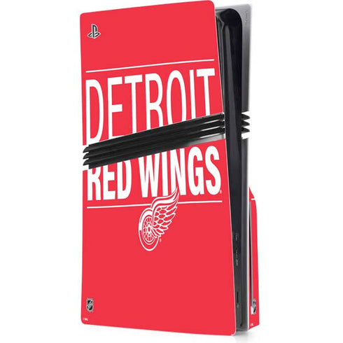 NHL Detroit Red Wings Lineup PS5 Pro Disk Console Skin