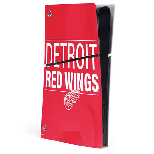 NHL Detroit Red Wings Lineup PS5 Slim Digital Edition Console Skin