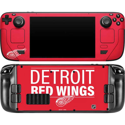 NHL Detroit Red Wings Lineup Steam Deck Handheld Gaming Computer OLED Skin