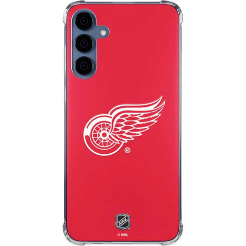 NHL Detroit Red Wings Solid Background Galaxy A55 5G Clear Case