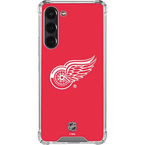 NHL Detroit Red Wings Solid Background Galaxy S24 FE Clear Case
