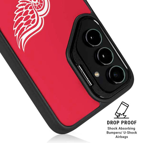 NHL Detroit Red Wings Solid Background Galaxy S25 Plus Kickstand Case