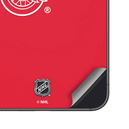 NHL Detroit Red Wings Solid Background Galaxy S25 Skin