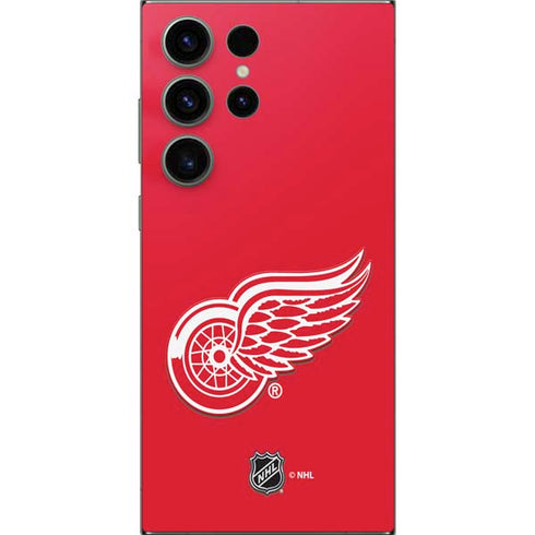 NHL Detroit Red Wings Solid Background Galaxy S25 Ultra Skin