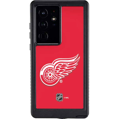 NHL Detroit Red Wings Solid Background Galaxy S24 Ultra Waterproof Case