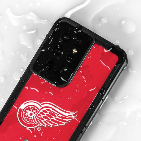 NHL Detroit Red Wings Solid Background Galaxy S24 Ultra Waterproof Case
