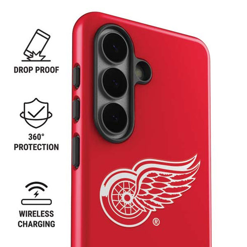 NHL Detroit Red Wings Solid Background Galaxy S26 Impact Case