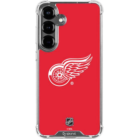 NHL Detroit Red Wings Solid Background Galaxy S26 Plus Clear Case