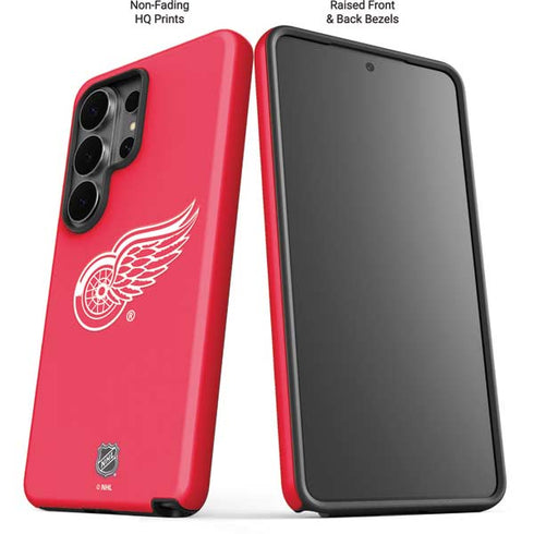 NHL Detroit Red Wings Solid Background Galaxy S26 Ultra Impact Case