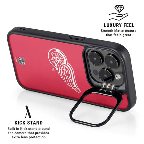 NHL Detroit Red Wings Solid Background iPhone 14 Pro Max Kickstand Case