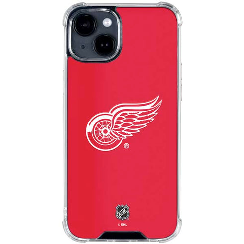 NHL Detroit Red Wings Solid Background iPhone 15 Clear Case