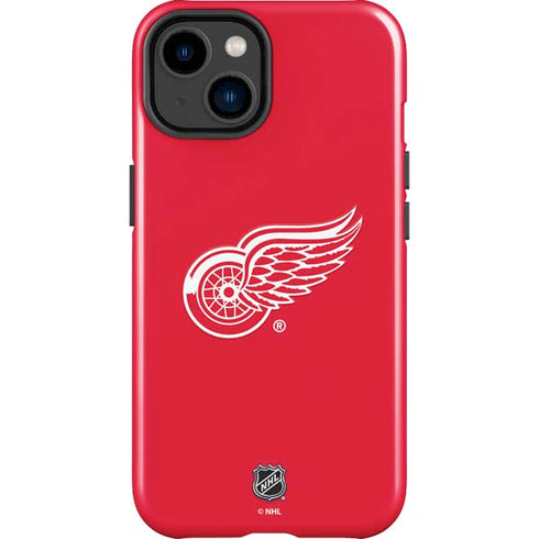 NHL Detroit Red Wings Solid Background iPhone 15 Impact Case