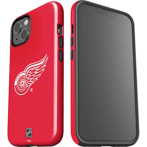 NHL Detroit Red Wings Solid Background iPhone 15 Impact Case