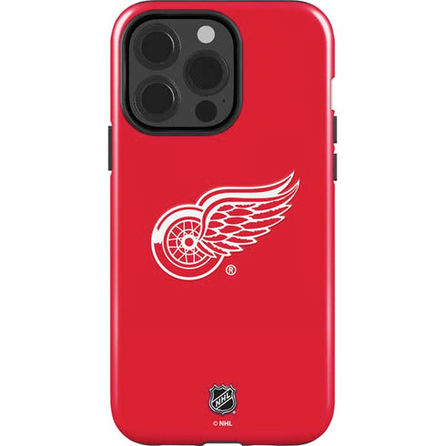 NHL Detroit Red Wings Solid Background iPhone 15 Pro Impact Case