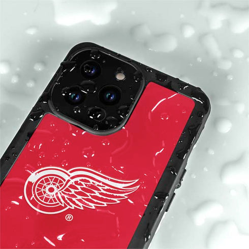 NHL Detroit Red Wings Solid Background iPhone 15 Pro Waterproof Case