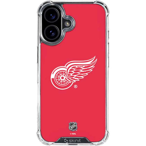 NHL Detroit Red Wings Solid Background iPhone 16 Clear Case