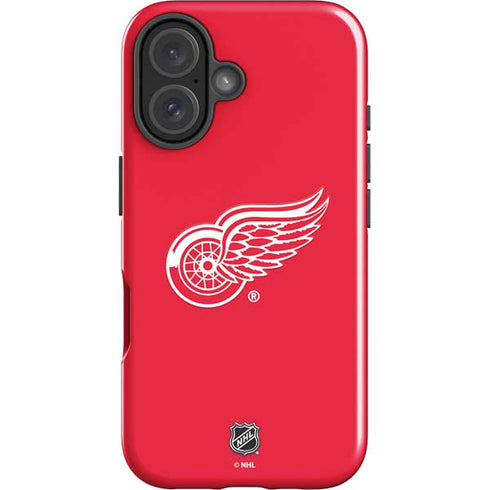 NHL Detroit Red Wings Solid Background iPhone 16 Impact Case